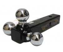 SOLID SHANK 3 IN 1 TRI TRIPLE BALL TRAILER HITCH BALL MOUNT RECIEVER TOW 7500Lbs